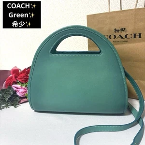 beautiful COACH half moon 2way green shoulder bag - Picture 1 of 9