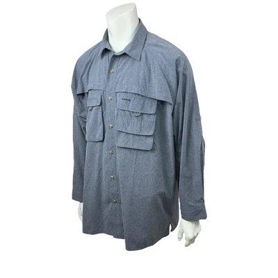 Camisa de Pesca Orvis XXL Ventilada Capa Trasera Raglán Manga Larga Gris Nylon Foto 1 de 4