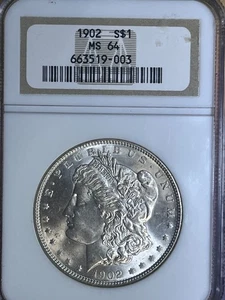 1902 P Morgan  Dollar CH BU + NGC  MS 64   (new listing) FAT HOLDER  65? - Picture 1 of 7
