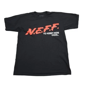 Neff Shirt Boys S Black Short Sleeve Crew Neck Graphic Print Cotton Casual Tee - Picture 1 of 15