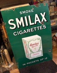 Antique Enamel Sign - Ogden's Smilax Cigarettes. Circa 1910. - Picture 1 of 2