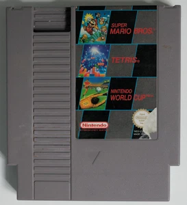 3 in 1 Super Mario Bros | Tetris | World Cup Nintendo NES 1990 - PAL NES-ZZ-NOE - Bild 1 von 4