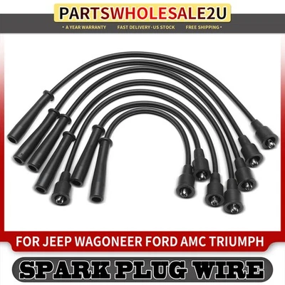 Juego de 7 cables de bujía para Ford Econoline AMC Triumph Jeep Wagoneer Gladiator Foto 1 de 4