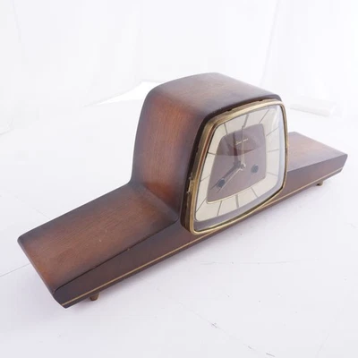 Buffetuhr Tischuhr Uhr Standuhr Uniona Kaminuhr Vintage Holzuhr Hermle Uhrwerk - Bild 1 von 4