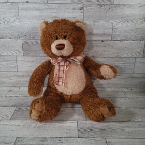 Aurora Teddy Bear Super Soft Plush Stuffed Animal Bow 10" - Picture 1 of 11