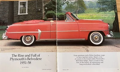 1951 1952 1953 1954 1955 1956 1957 1958 PLYMOUTH BELVEDERE 16 páginas revisión Foto 1 de 4