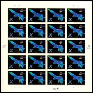 #4018,  $4.05 X Plane Priority Mail sheet of 20 stamps Mint Never Hinged Perfect - Picture 1 of 1