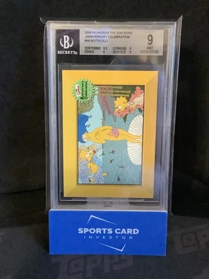 BGS 9  2000 Inkworks Simpsons 10th Anniversary #42 Botticelli Birth of Venus 1/1 - Image 1 of 4
