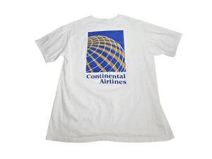 Camiseta De Colección Continental Airlines Logo Grande Doble Cara Años 90 Talla Grande Aviación  - Imagen 1 de 12