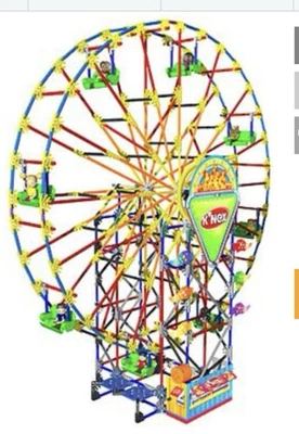 K’nex musical Ferris wheel.  Kids can Build three carnival rides from kit.   - Image 1 of 4
