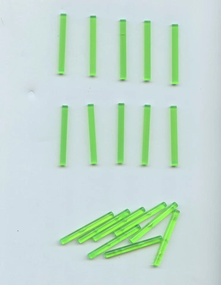 LEGO x 18 Trans-Bright Green Bar 4L hoja de sable de luz lote a granel Foto 1 de 1