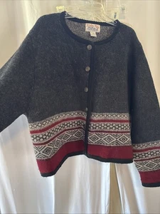 Tally Ho Maglione Cardigan Lana Donna Xl Multicolore 100% Lana - Foto 1 di 7