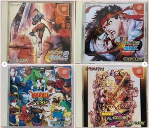 Dreamcast Marvel vs Capcom 1 2 vs SNK 1 2 Street Fighter DC Set Lot Games - Picture 1 of 9
