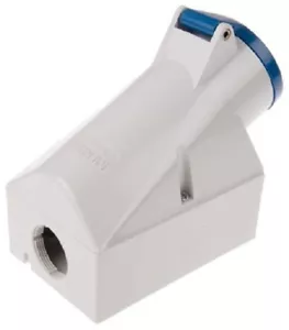 Mennekes Blue Wall Mount 2P+E Right Angle Industrial Power Socket - 1421 - Picture 1 of 2