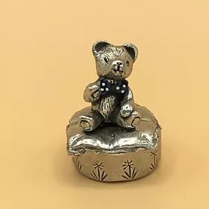 Bear w/ Bowtie Trinket Box By Woodsetton UK Especially For You Tooth Fairy Box - Picture 1 of 11