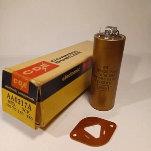 Vintage CDE AA0317A Cornell Dubilier NOS Capacitor TWIST PRONG ELECTROLYTIC New - Picture 1 of 6