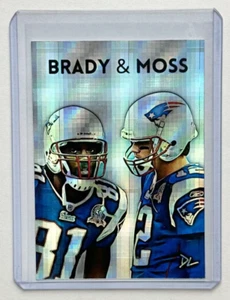 Tom Brady & Randy Moss Artist Signed "New England Patriots" Refractor Card 1/1 - Picture 1 of 2
