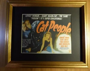 CAT PEOPLE MOVIE POSTER RP ON CARDSTOCK MATTED 11 X 14 - Picture 1 of 2