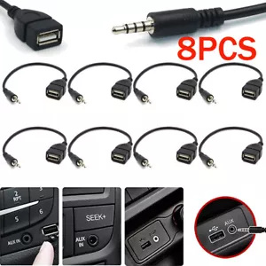 8X 3.5mm Male Audio AUX Jack to USB 2.0 Type A Female OTG Converter Adapter - Picture 1 of 14