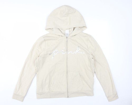 UNDERCOVER Victoria's Secret Felpa donna beige con cappuccio e zip intera L