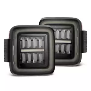 For 18-24 Jeep Wrangler JL AlphaRex NOVA Prismatic Black Housing LED Tail Lights - Bild 1 von 8