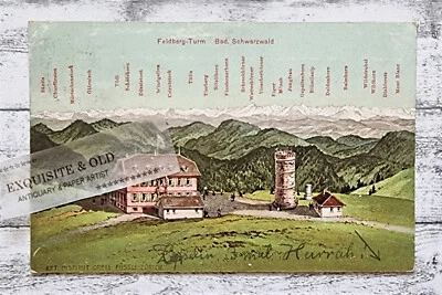 AK Feldberg Turm Schwarzwald Berge Panorama Haus Ausflug Natur Postkarte Vintage - Bild 1 von 2