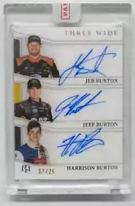 2023 National Treasures Jeff Burton Jeb Harrison #TWS-BTN Three Wide Auto #07/25 - Picture 1 of 2