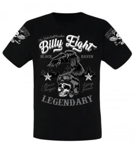 Camiseta Billy Eight " Black Raven "100% Algodón - Picture 1 of 2