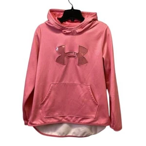 Under Armour Youth Girls XL Long Sleeve Glitter Logo Polyester Hoodie w Pockets - Picture 1 of 5