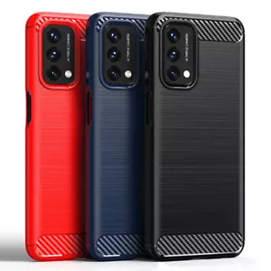 For OnePlus Nord N200 CE 3 4 Lite 12 10T Carbon Fibre Silicone Phone Case Cover - Picture 1 of 19