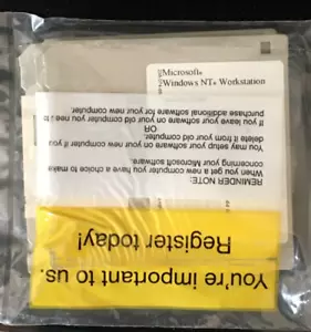 Microsoft Windows NT 4.0 Workstation 1-2 CPU Edition 3.5" Setup Disks, Sealed - Picture 1 of 1