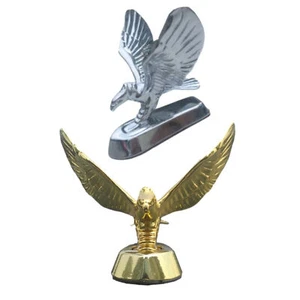 3D Chrome Metal Eagle Car Front Hood Ornament Emblem Badge Decal Sticker - Picture 1 of 14