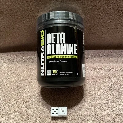 Nutrabio Beta Alanina en Polvo 360 g. 12,7 oz. SELLADO Apoya el Músculo Foto 1 de 2