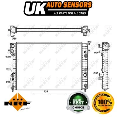 Fits Vauxhall Omega 1994-2003 2.5 2.6 3.0 3.2 NRF Radiator 52463050 6302006 - Image 1 of 4