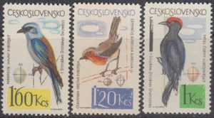 CHECOSLOVAQUIA Sc # 1270-2 PARTE MNH JUEGO DE 3 VALORES ALTOS - AVES - Imagen 1 de 1