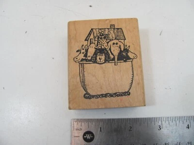 Rubber Stampede Rubber Stamp Noah's Ark Wood Mount 2.25" x 2.75" - Image 1 of 3