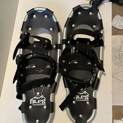 Raquetas de nieve ALPS 21/22 pulgadas con fijaciones de ajuste rápido con bolsa. Foto 1 de 4