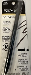 REVLON COLORSTAY EYELINER CRAYON SMUDGER & PULL-OUT SHARPENER 204 CHARCOAL - Picture 1 of 5