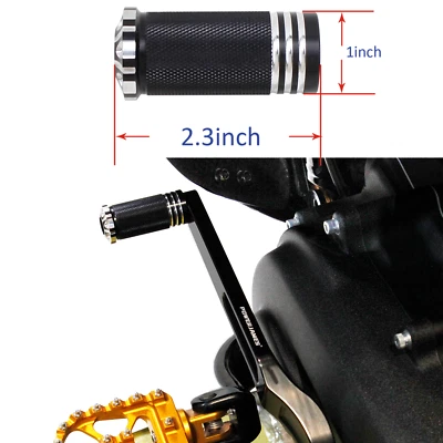 Black Shifteg Foot Peg for Harley Dyna Softail Low Rider Fat Bob Breakout FXD/I — 第 1/4 张图片
