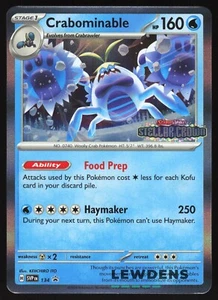 Crabominable - SVP 134 - Stellar Crown - SV Black Star Promos - Pokemon Card - Picture 1 of 2