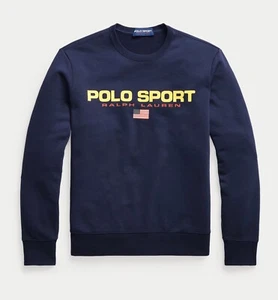 Polo Ralph Lauren Sport Herren XS Fleece Rundhalsausschnitt Sweatshirt Marineblau Pullover - Bild 1 von 4