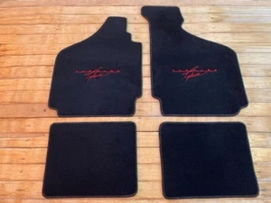 LHD For VW Karmann Ghia type 14-34 Floor mats carpet Black Red Logo 4pcs 1955-74 - Picture 1 of 4