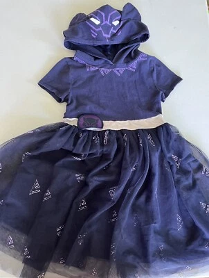 Disfraz Pantera Negra Marvel Niño 6/6x Con Capucha Vestir Halloween Azul Plata Foto 1 de 4