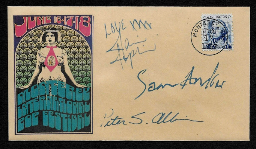 1967 Janis Joplin Monterey Pop Festival Featured on Collector's Envelope *OP1260 - Image 1 of 1