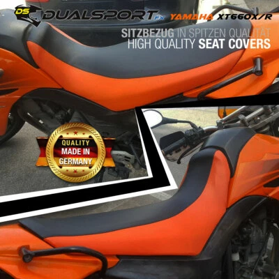 Funda de asiento, Seat Cover, adecuada para: YAMAHA XT 660 X R 2004-2012 Orange by DSFX