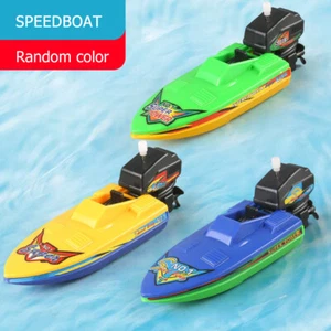 Schnellboot, Schiff, aufziehbar, Uhrwerk, Schwimmer, Kinder, Wasserboot, Spielze - Bild 1 von 6