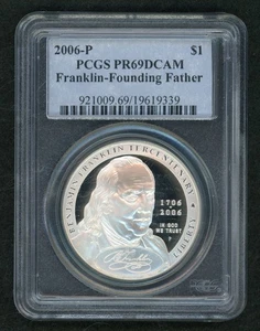 2006-P Franklin-Founding Father Proof $1 PCGS PR69DCAM - Picture 1 of 2