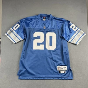Maglia vintage Reebok Detroit Lions uomo 2XL blu Barry Sander retro - Foto 1 di 7
