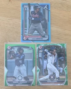 2024 Bowman 1st Paper Numbered G. Gonzalez D. Benitez K. Gomez Color 3 Card Lot - Bild 1 von 5