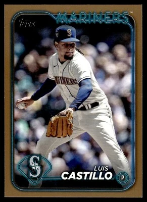 2024 Topps Gold Luis Castillo 1573/2024 Seattle Mariners #54 - Image 1 of 2